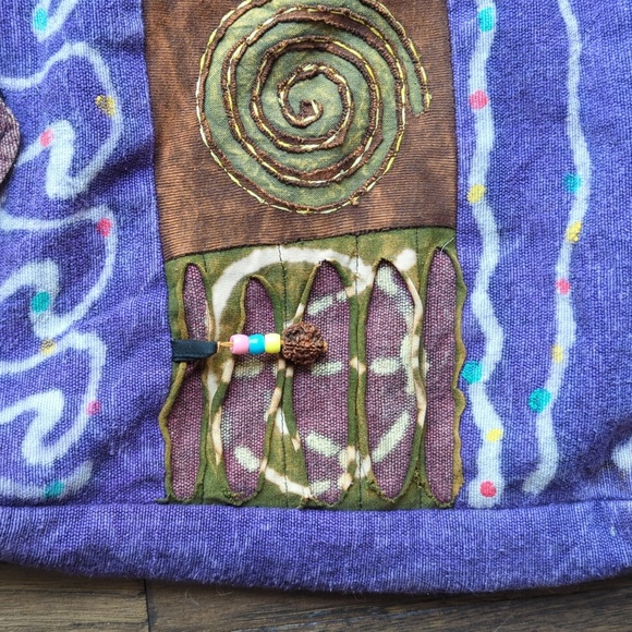 Napal Fair Trade Purple Shoulder Bag - Picture 3 of 7